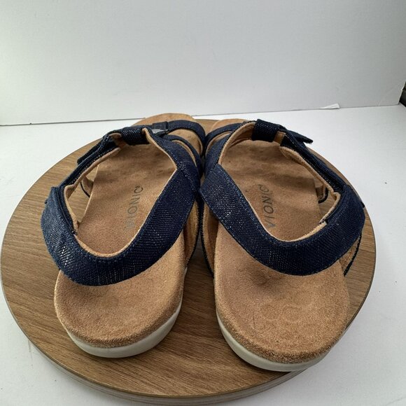 Vionic‎ Womens Amber Adjustable 3 Strap Sandals Navy Denim Size 8.5 - Picture 8 of 8